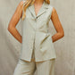 Crescent - Lisa Sleeveless Button Up Top