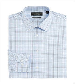 Camisa social masculina da Bloomingdale's, de algodão elástico, com ajuste regular, 16,5 x 34-35