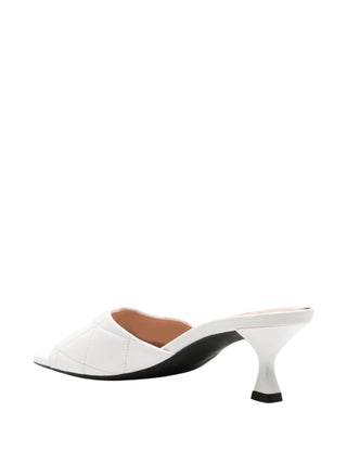 Love Moschino - Mule de salto acolchoado de couro feminino