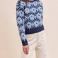 &Merci - Fuzzy Flower Crew Sweater