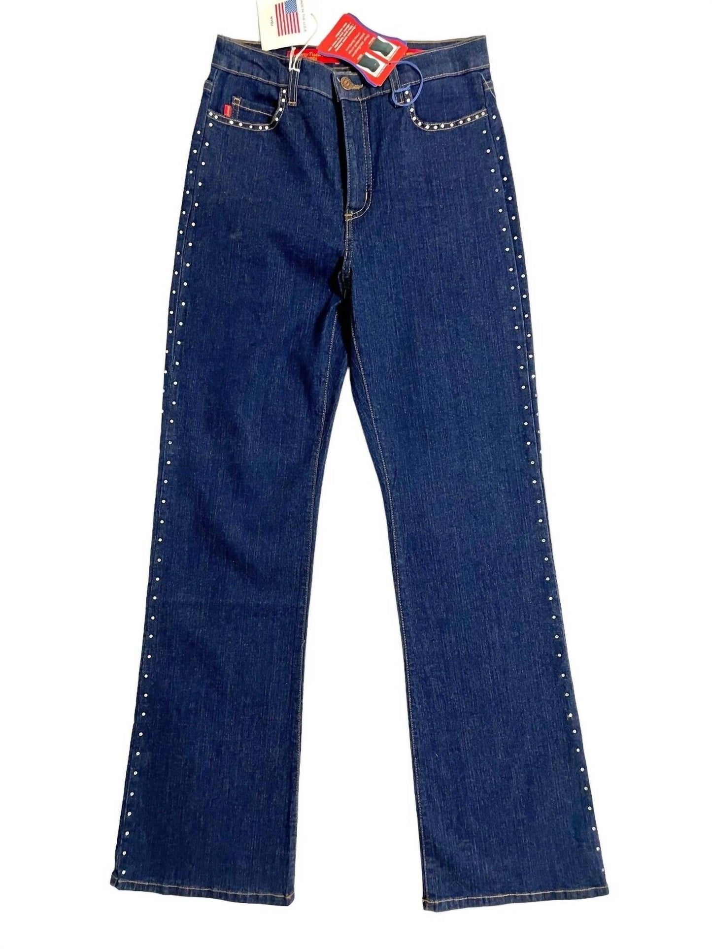 Nydj - Women's Tummy Bootcut Rhinestone Embellished Tuck Jeans