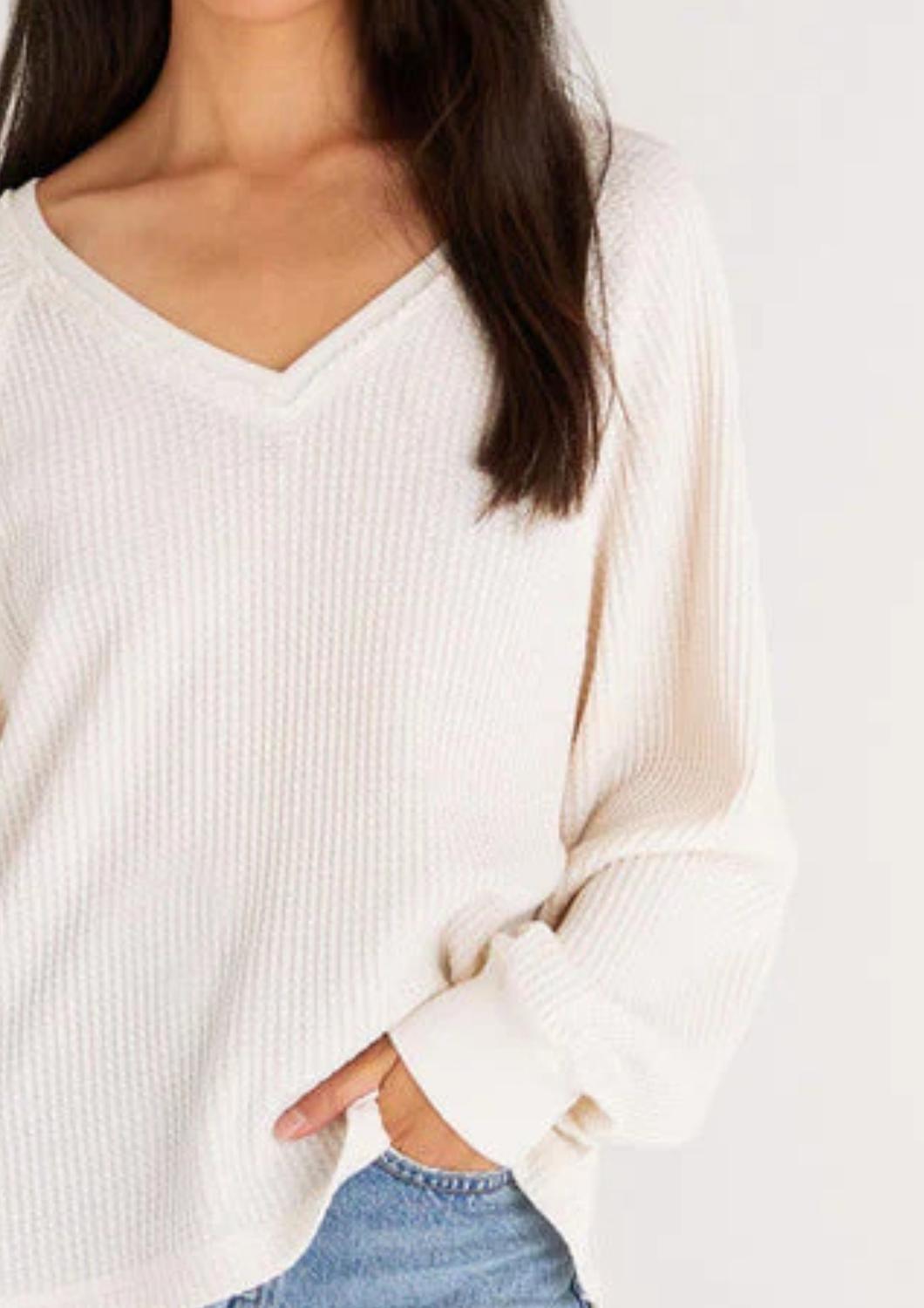Z Supply - Frances Waffle Long Sleeve Top