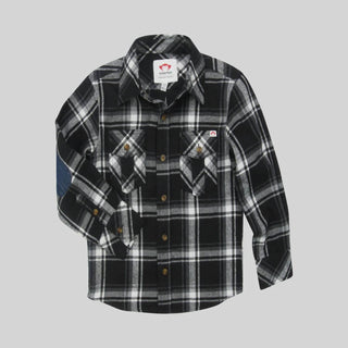 Appaman - Boys' Denim Elbow Patch Flannel Shirt