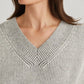 525 America - V-neck Plaited Cozy Tunic Sweater