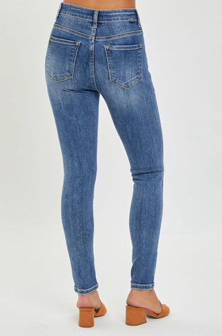 Risen - Calça Jeans Skinny de Cintura Média
