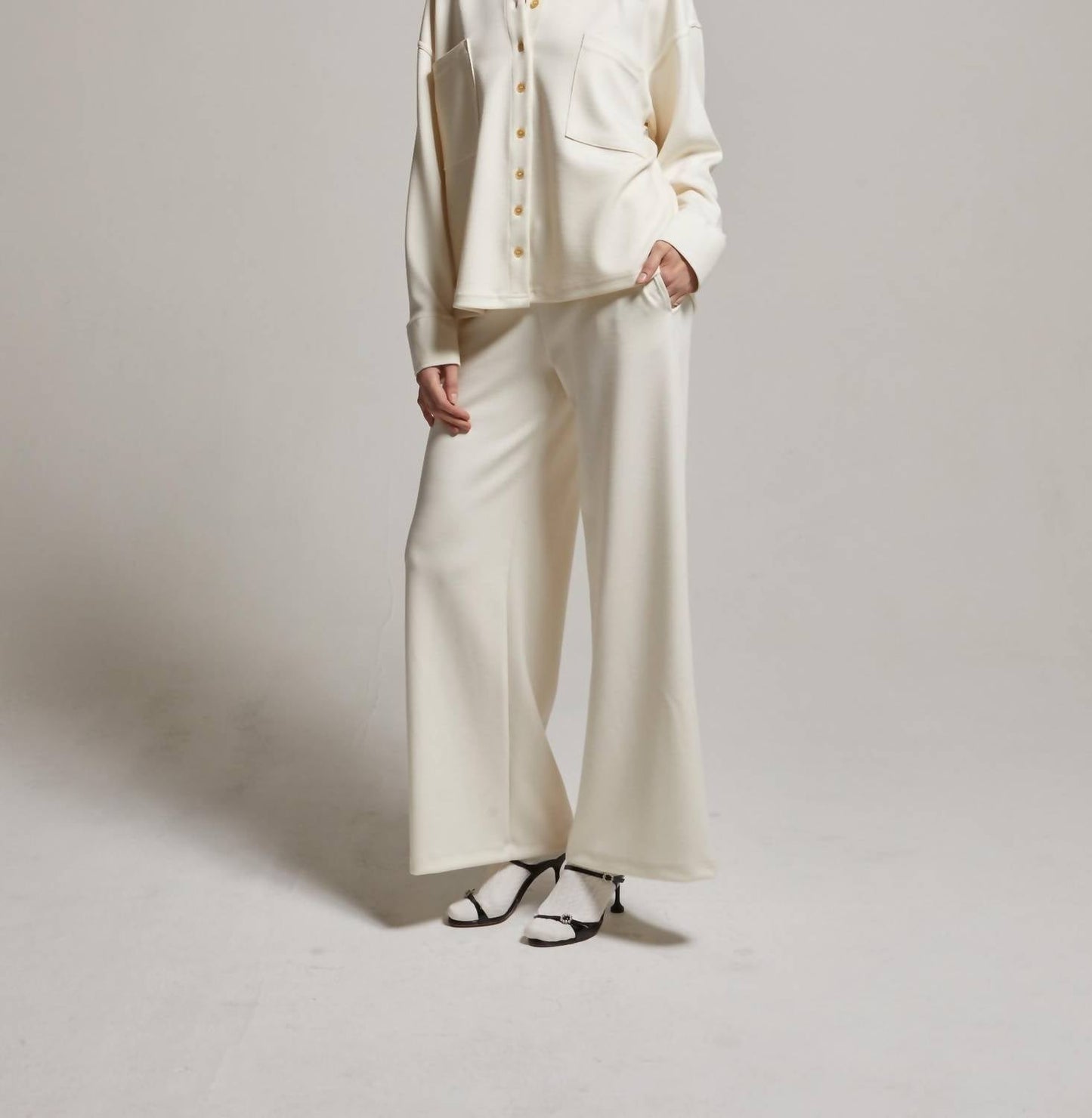 Asher - Cassie Interlock Wide Leg Pants