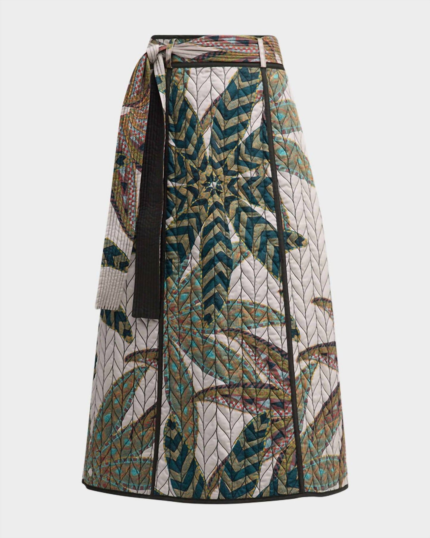 Marie Oliver - Zoie Quilted A-line Cotton Midi Skirt