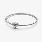Pandora - Radiating Heart Clasp Bangle Sterling silver Lg