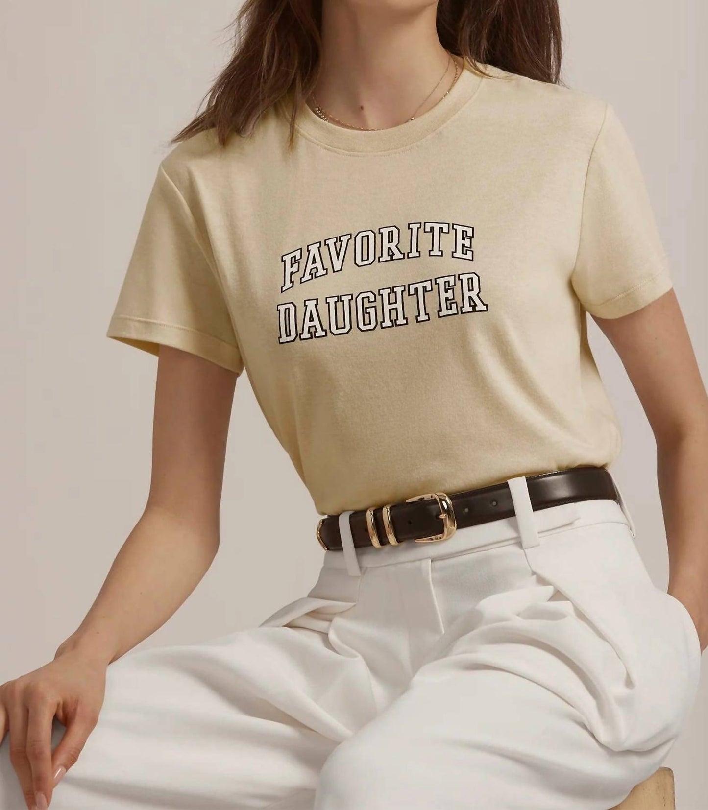 Favorite Daughter - Cropped Collegiate Tee