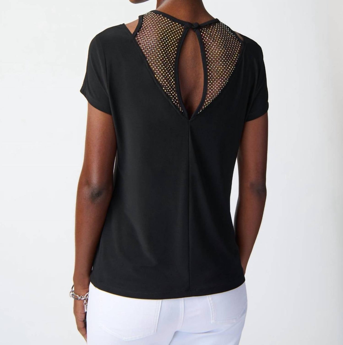 Joseph Ribkoff - Rhinestone Mesh Detail Top