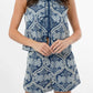 Greylin - Romy Embroidered Tie Front Shell Top