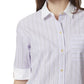 Blusa feminina Anne Klein Marleigh manga curta roxa tamanho grande