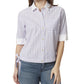 Blusa feminina Anne Klein Marleigh manga curta roxa tamanho grande