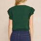 Entro - Cheetah Ruffle Sweater