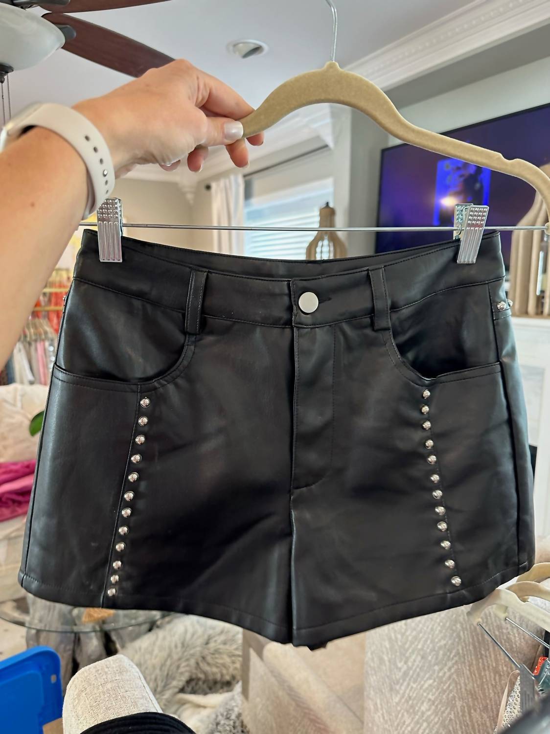 Cloud Ten - Leather Stud Short