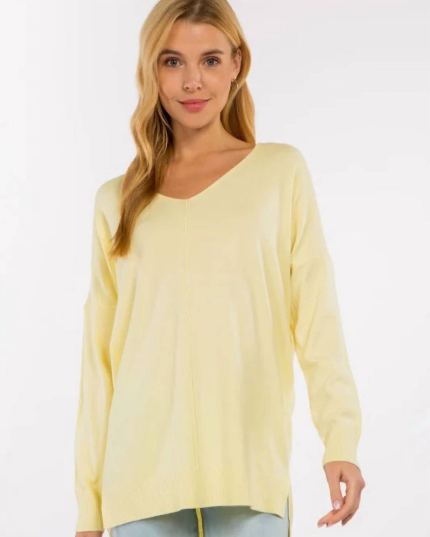 Dreamers By Debut - Super Soft Stretch V Neck Tunic Top