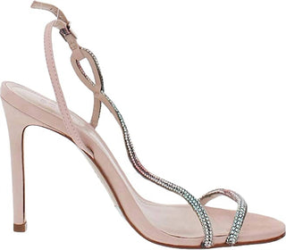 Schutz - Sandálias femininas de salto alto com fivela e tiras em nobuck rosa Gaela