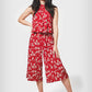 Macacão Leota Skyler Cropped Feminino em Cereja Casanova Vermelho