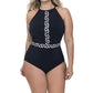 Profile By Gottex - HI-NECK LASER CUT ONE PIECE
