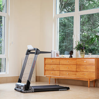 Esteira dobrável portátil e silenciosa OVICX com Bluetooth e aplicativo de monitoramento de condicionamento físico