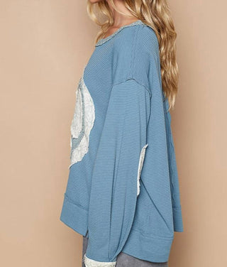 Pol - Blusa térmica de malha com gola redonda e manga comprida