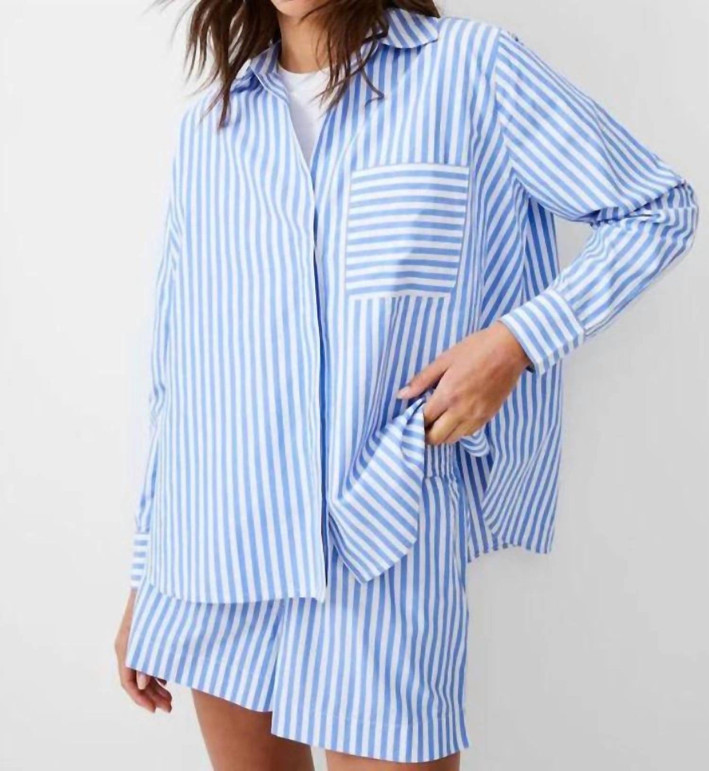 French Connection - Stripe Shirting Short