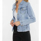 Kancan - Frayed Hem Denim Jacket