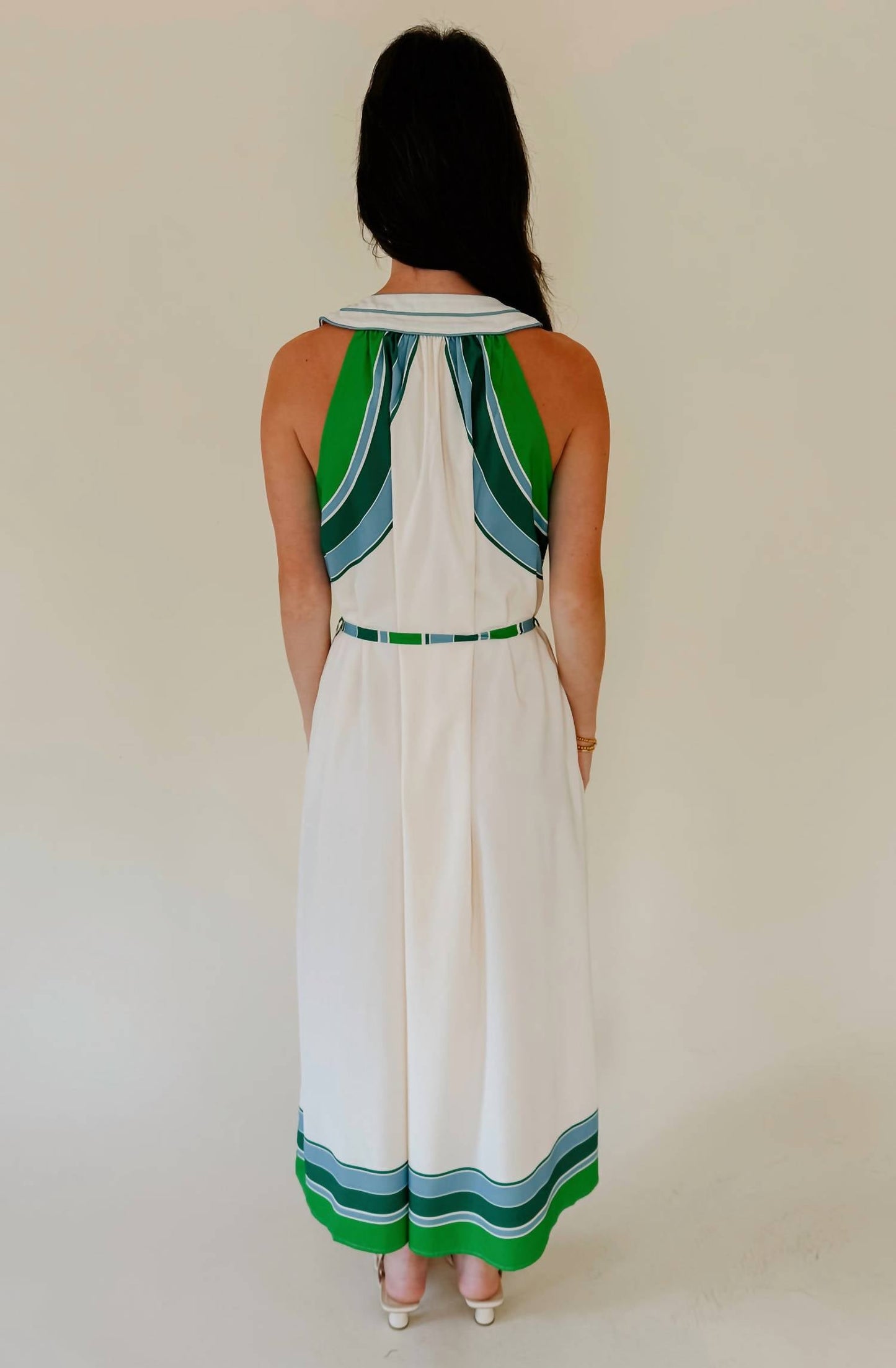 Ciebon - Striped Halter Midi Dress
