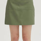 Crescent - Vegan Leather Mini Skirt