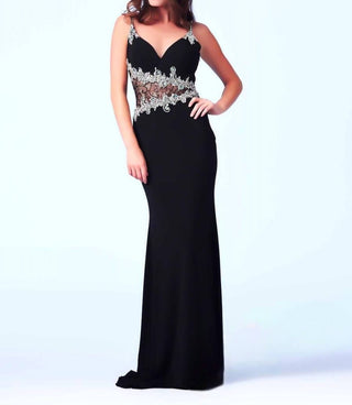 Mac Duggal - Vestido de ilusão com contas