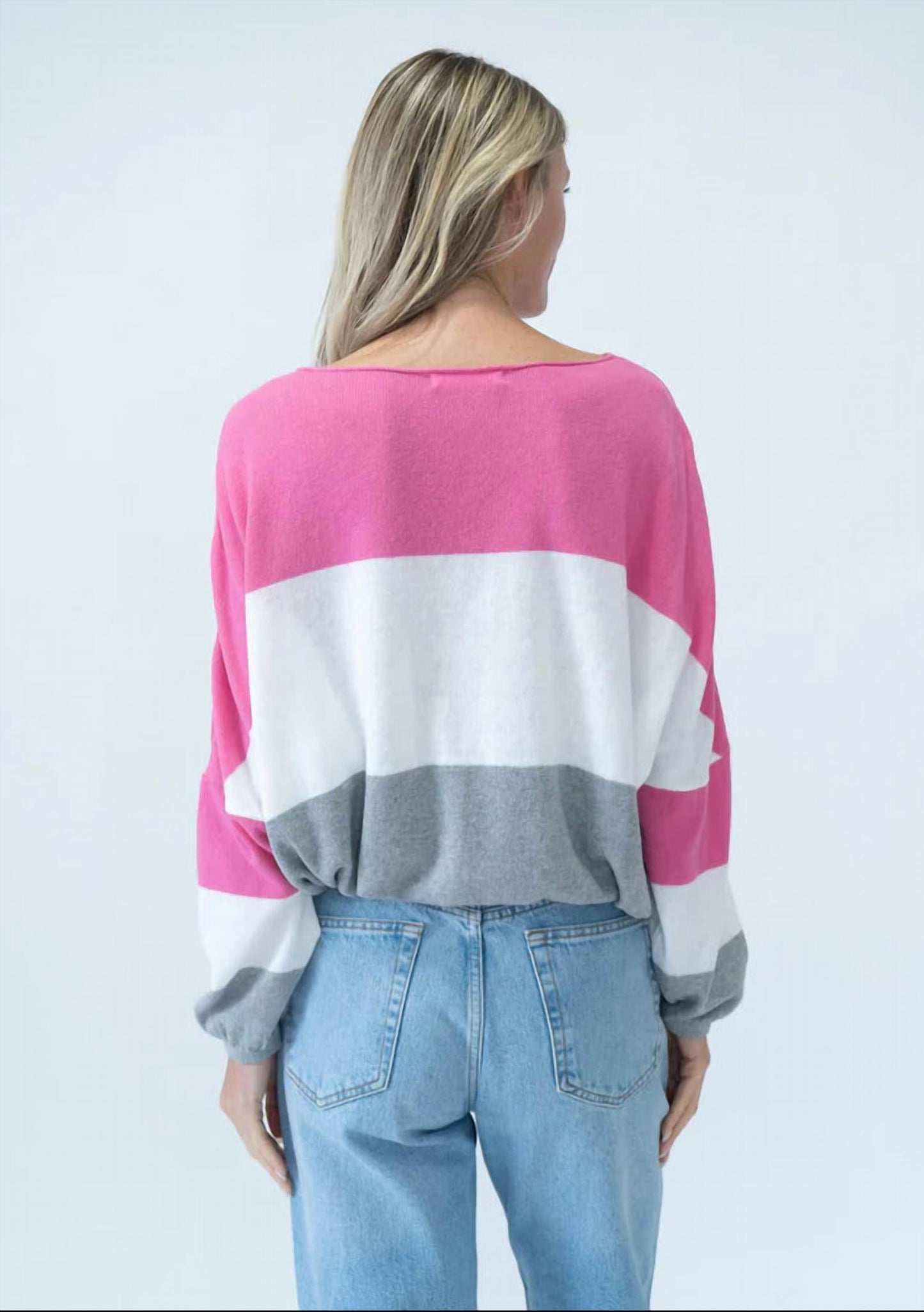 Six/Fifty - Sale Georgia Long Sleeve Color Block Sweater