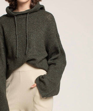 124 Voltaire - Moletom com capuz de malha aconchegante em casa