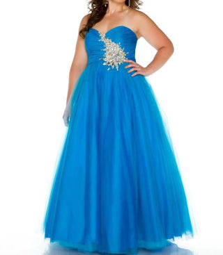 Mac Duggal - VESTIDO SEM ALÇAS COM CONTAS - PLUS