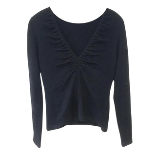 Autumn Cashmere - Ruched Slim V Neck Top