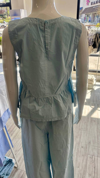 Stateside - Women's Fine Poplin Peplum Top