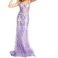 Jovani - Corset Bodice Feather Skirt Dress