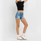 Vervet By Flying Monkey - High Rise Distressed Criss Cross Shorts