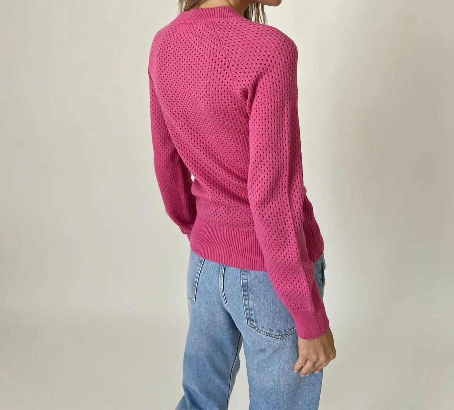 Six/Fifty - Crochet Long Sleeve Sweater