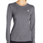New Balance Mesclado Manga Longa Feminino Preto Tamanho P