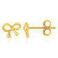 14k Yellow Gold Bow Style Post Earrings