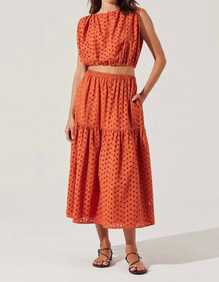 Astr - Briley Eyelet Crop Top