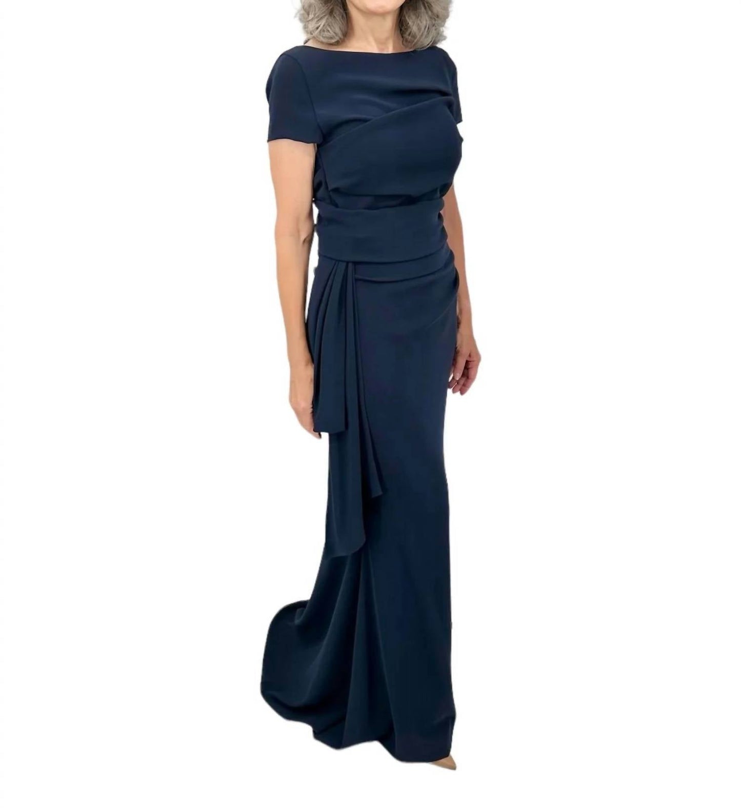 Talbot Runhof - Vestido longo de crepe elástico Bouvier