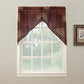 Par de cortinas transparentes texturizadas Eden Swag Valances com bolsos para varas, tamanho 56 pol. L x 36 pol. C
