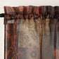 Par de cortinas transparentes texturizadas Eden Swag Valances com bolsos para varas, tamanho 56 pol. L x 36 pol. C