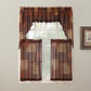 Par de cortinas transparentes texturizadas Eden Swag Valances com bolsos para varas, tamanho 56 pol. L x 36 pol. C