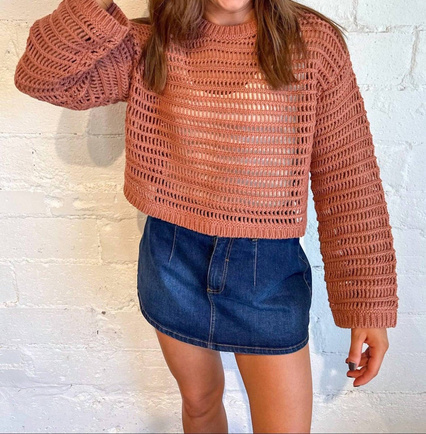 Adeline - Open Weave Sweater