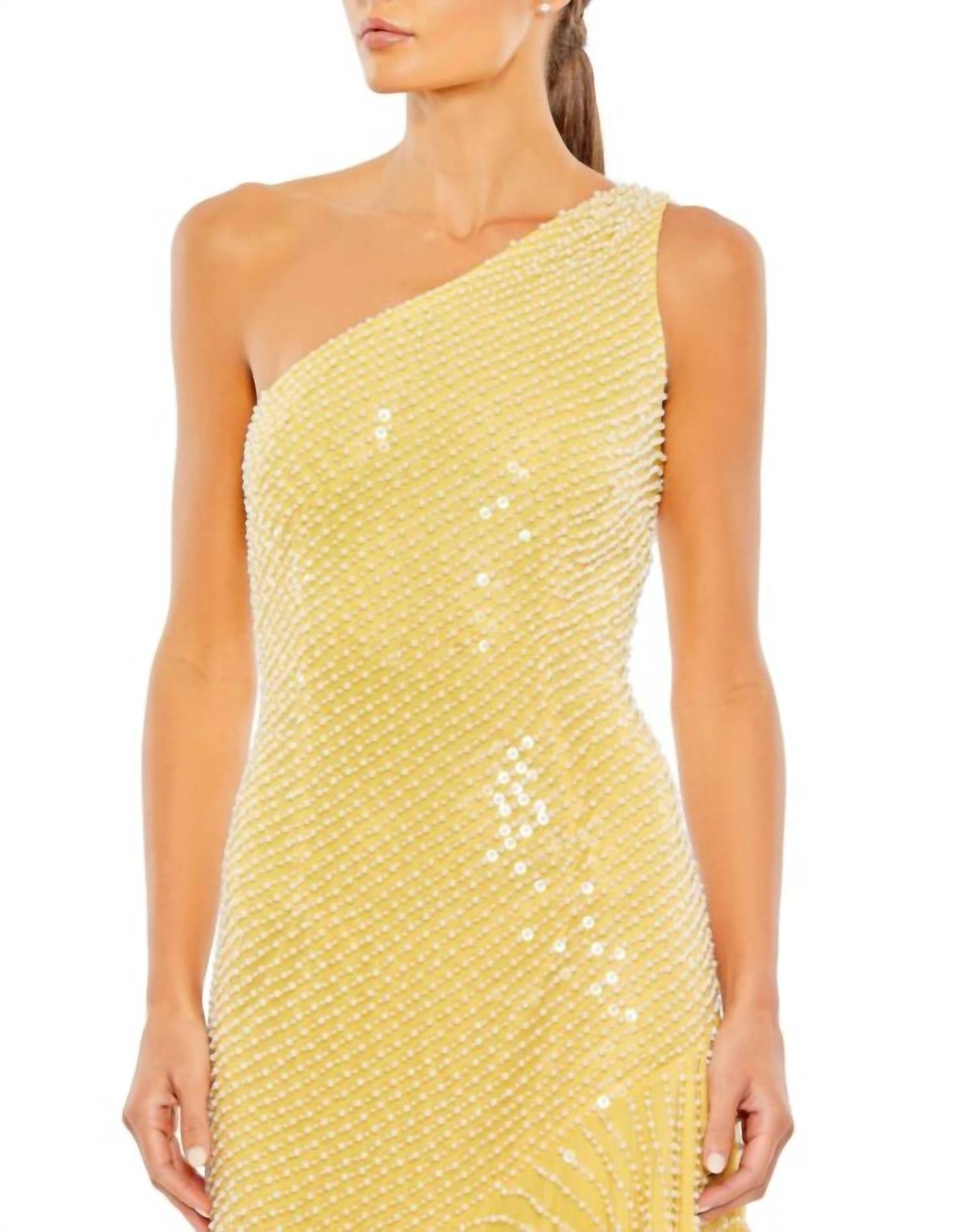Mac Duggal - One Shoulder Asymmetrical Hem Dress