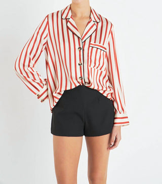 English Factory - Striped Satin Shirt