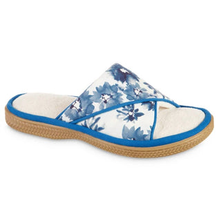 Isotoner - Chinelo Keilly Floral Feminino de Algodão com Amortecimento Reforçado no Calcanhar