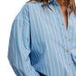 Free People - Varsity Vibes Stripe Oversize Button-up Shirt